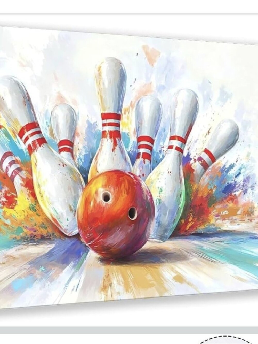 Wigonda Bowling Graffiti Colorful Sports Canvas Poster Wall Art 12x18